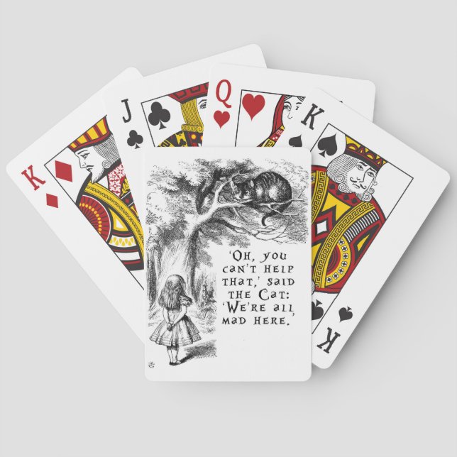 Alice in Wonderland - We're all mad here Playing Cards (Back)