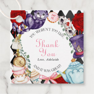 Alice in Wonderland Whimsical Children's Birthday  Favour Tags
