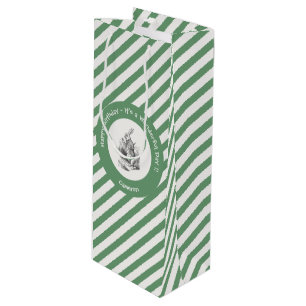 Alice in Wonderland White Rabbit Birthday Party Wine Gift Bag