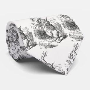 Alice in Wonderland, White Rabbit Checks His Watch Tie