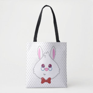 Alice in Wonderland White Rabbit Emoji Tote Bag