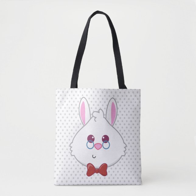 Alice in Wonderland | White Rabbit Emoji Tote Bag (Front)