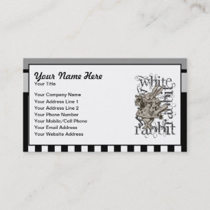 Alice In Wonderland White Rabbit Grunge Business Card