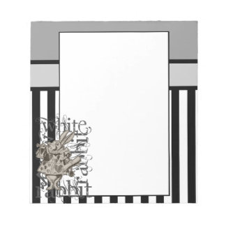Alice In Wonderland White Rabbit Grunge Notepad