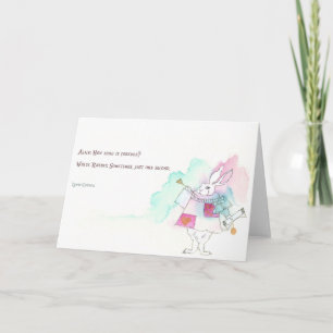 Alice in Wonderland — White Rabbit, Lewis Carrol Card