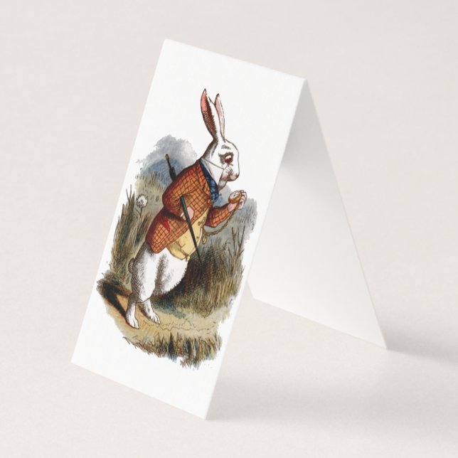 Alice in Wonderland White Rabbit Personalize Card (Front)
