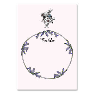 Alice in Wonderland White Rabbit Table Card