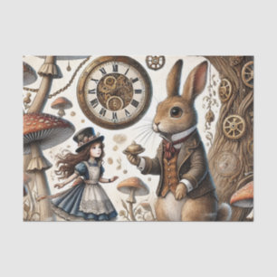 Alice in Wonderland White Rabbit tea Art Tissue Paper
