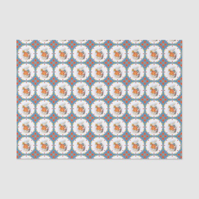 Alice in Wonderland White Rabbit Tissue Paper (Front)