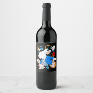 Alice In Wonderland - White Rabbit Wine Label