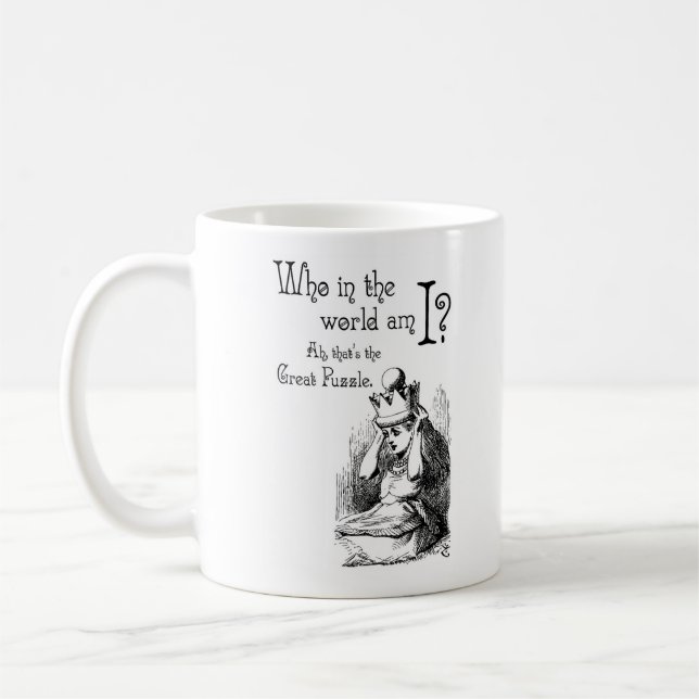Alice in Wonderland @who in the World' Mug (Left)