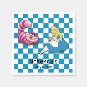Alice in Wonderland With Cheshire Cat Baby Shower Napkin