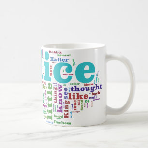 Alice in Wonderland Word Cloud Coffee Mug