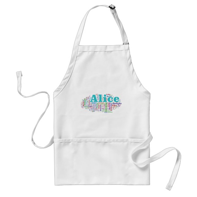 Alice in Wonderland Word Cloud Standard Apron (Front)