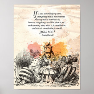 Alice in Wonderland "World of my Own" Poster