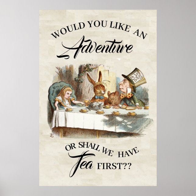  Alice in Wonderland , WOULD YOU LIKE AN ADVENTURE Poster (Front)