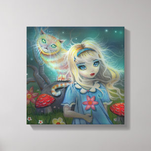 Alice in Wonderland Wrapped Canvas Print