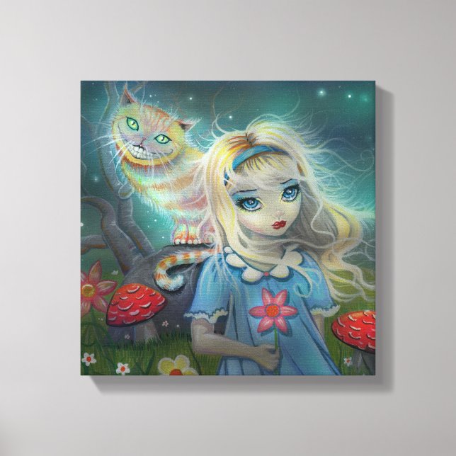 Alice in Wonderland Wrapped Canvas Print (Front)