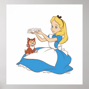 Alice in Wonderland's Alice and Dinah Disney Poster