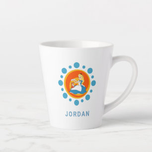 Alice in Wonderland's Alice and Dinah in Circle Latte Mug