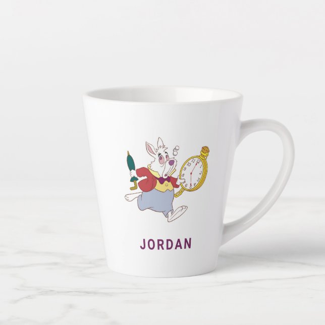 Alice in Wonderland's White Rabbit Running Disney Latte Mug (Right)