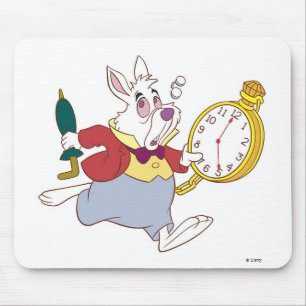 Alice in Wonderland's White Rabbit Running Disney Mouse Pad