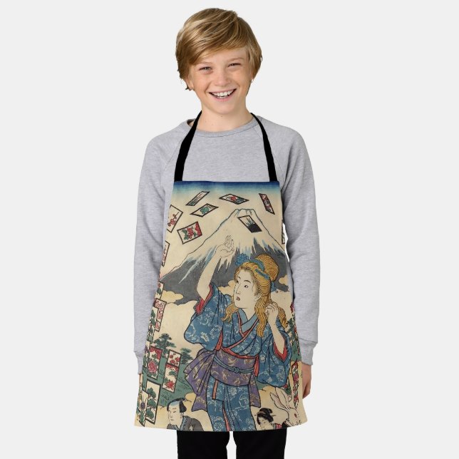 Alice Lost in Japan | Ukiyo-e Floating Wonderland Apron (Worn)