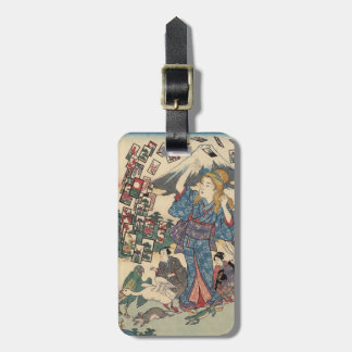 Alice Lost in Japan | Ukiyo-e Floating Wonderland Luggage Tag