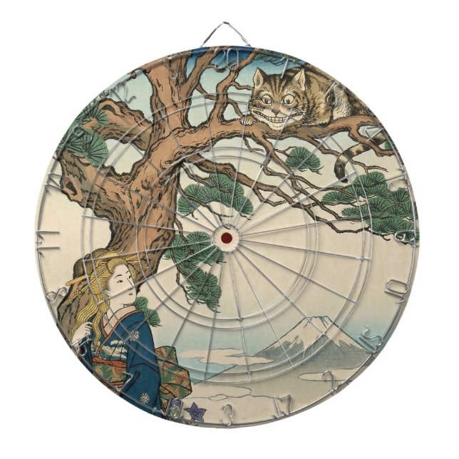 Alice Lost in Japan | Ukiyo-e Mad Journey Dartboard (Front)