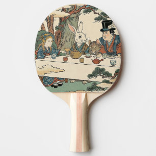 Alice Lost in Japan   Ukiyo-e Mad Tea Party Ping Pong Paddle