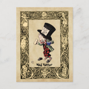 Alice - Mad Hatter  1865 Postcard
