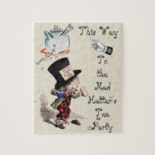 Alice - Mad Hatter Tea Party 1865 Jigsaw Puzzle