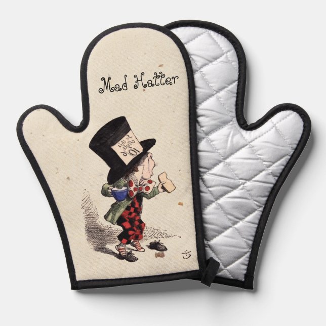 Alice -  Mad Hatter Tea Party 1865  Oven Mitt (Front/Back)