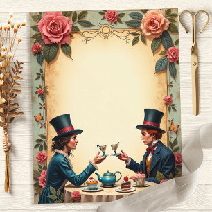 Alice Mad Hatter Tea Party Toast papier