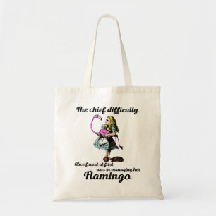 Alice Managing Flamingo Croquet Mallet And Hedgeho Tote Bag