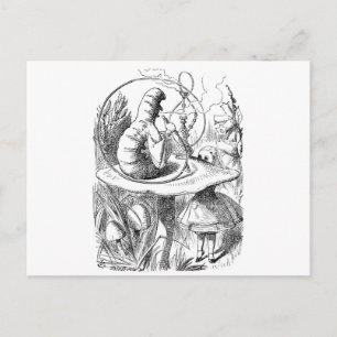Alice Meets the Caterpillar - Alice in Wonderland Postcard