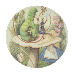 Alice Meets the Caterpillar Cutting Board