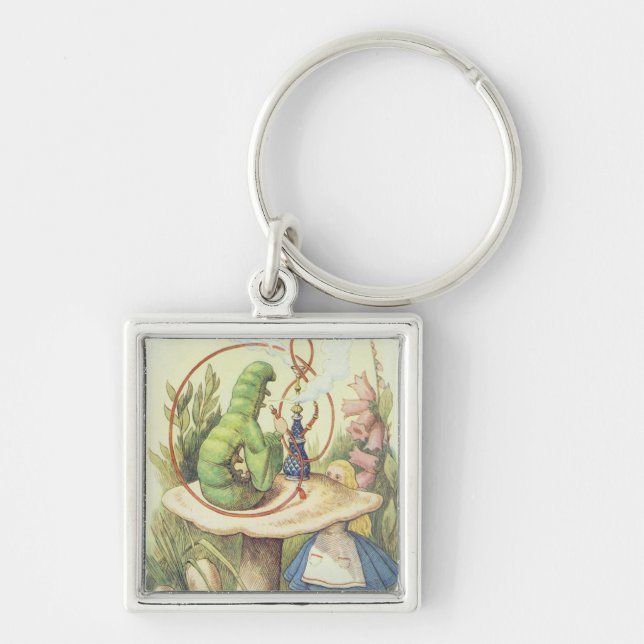 Alice Meets the Caterpillar Keychain (Front)
