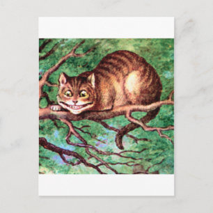 Alice Meets The Cheshire Cat in Wonderland Postcard
