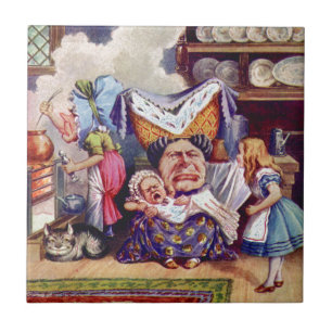 Alice Meets the Duchess and the Pic Baby Tile