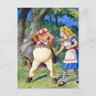 Alice Meets Tweedledee in Wonderland Postcard