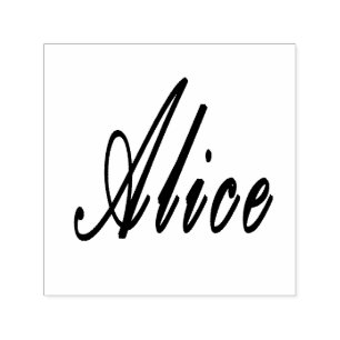 Alice Name Logo, Self-inking Stamp