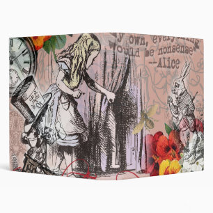 Alice nonsense curtain wonderland binder