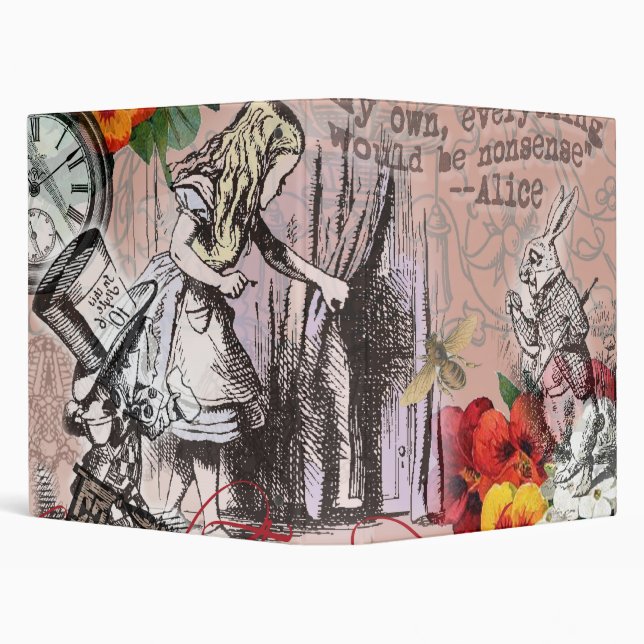 Alice nonsense curtain wonderland binder (Background)