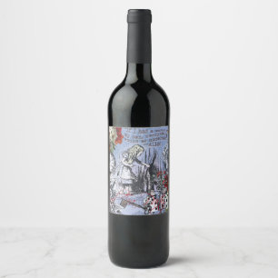 Alice nonsense curtain wonderland - Blue Wine Label
