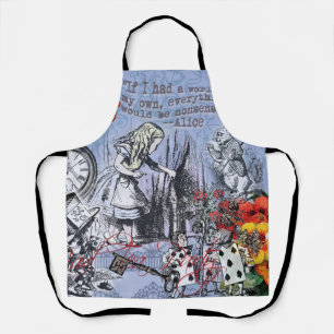 Alice nonsense curtain wonderland classic apron