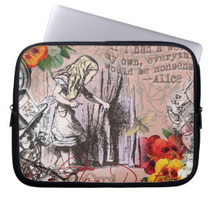 Alice nonsense curtain wonderland classic laptop sleeve