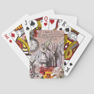 Alice nonsense curtain wonderland classic playing cards