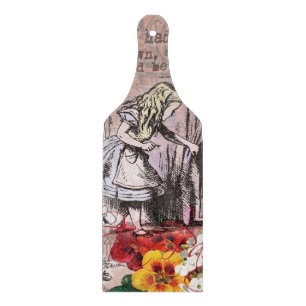 Alice nonsense curtain wonderland cutting board