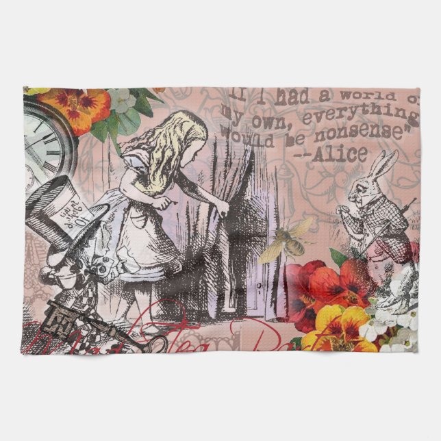 Alice nonsense curtain wonderland kitchen towel (Horizontal)